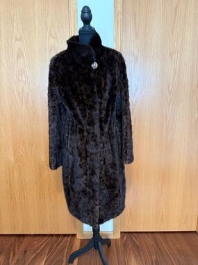 Dark Brown GENUINE MINK Fur Coat NWOT